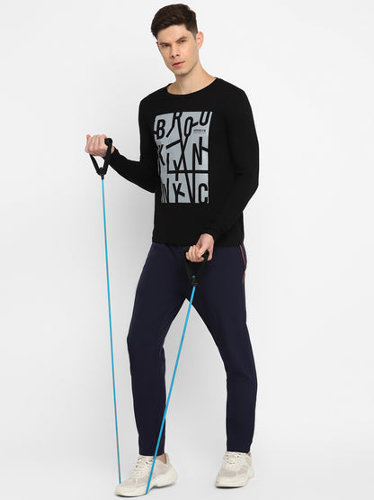 Appulse Men's Round Neck Long Sleeve Printed T-Shirt | Men | Premium Cotton | Activewear | Athleisure
