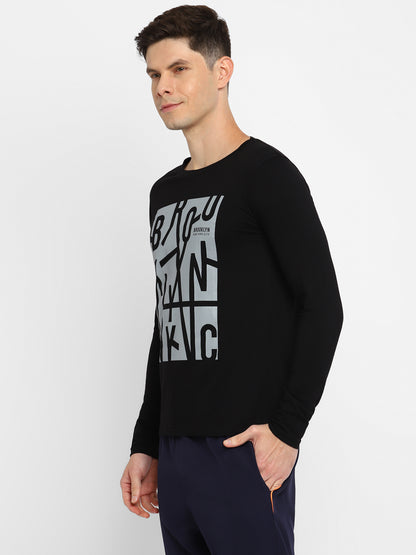 Appulse Men's Round Neck Long Sleeve Printed T-Shirt | Men | Premium Cotton | Activewear | Athleisure