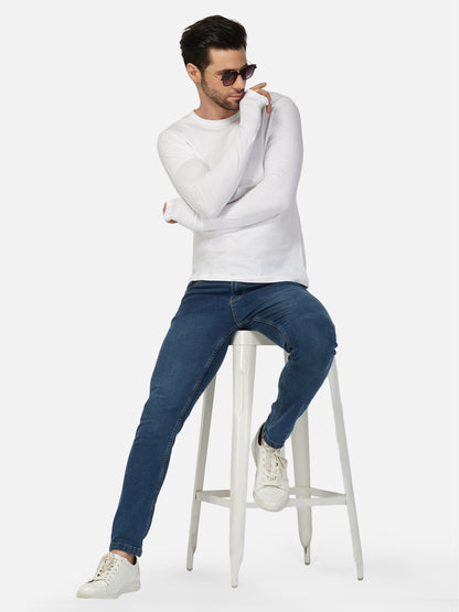 Appulse Men's Round Neck Long Sleeve Thumb Hole T-Shirt | Men | Premium Cotton | Activewear | Athleisure
