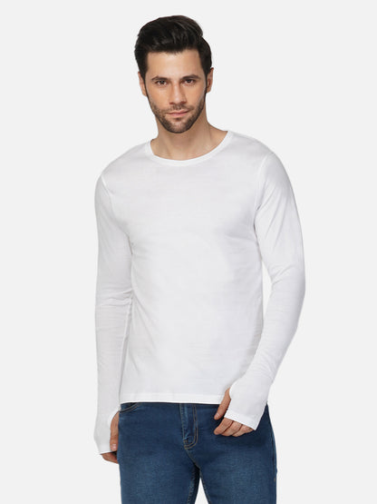Appulse Men's Round Neck Long Sleeve Thumb Hole T-Shirt | Men | Premium Cotton | Activewear | Athleisure