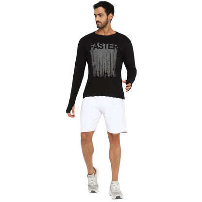Appulse Men's Printed Long Sleeve Thumb Hole Round Neck T-Shirt | Men | Premium Cotton | Activewear | Athleisure