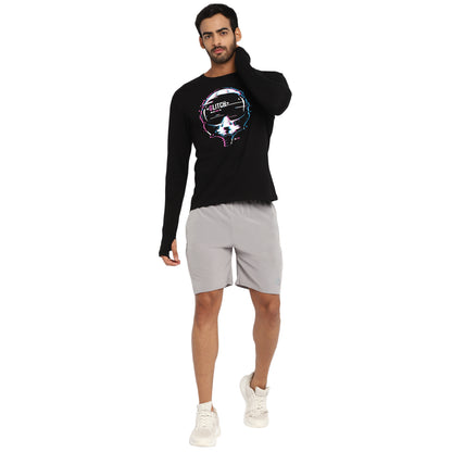 Appulse Men's Printed Long Sleeve Thumb Hole Round Neck T-Shirt | Men | Premium Cotton | Activewear | Athleisure
