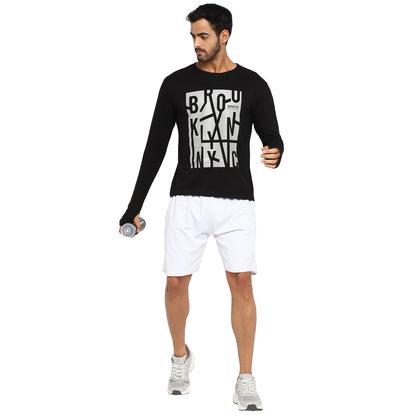 Appulse Men's Printed Long Sleeve Thumb Hole Round Neck T-Shirt | Men | Premium Cotton | Activewear | Athleisure
