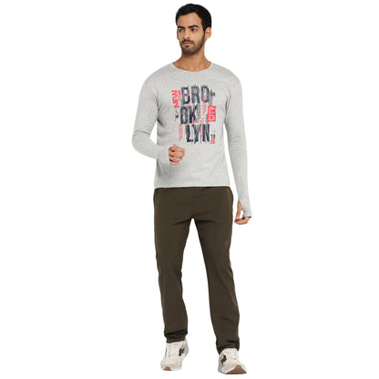 Appulse Men's Printed Long Sleeve Thumb Hole Round Neck T-Shirt | Men | Premium Cotton | Activewear | Athleisure
