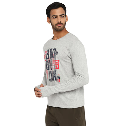 Appulse Men's Printed Long Sleeve Thumb Hole Round Neck T-Shirt | Men | Premium Cotton | Activewear | Athleisure