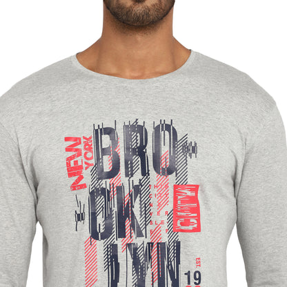 Appulse Men's Printed Long Sleeve Thumb Hole Round Neck T-Shirt | Men | Premium Cotton | Activewear | Athleisure