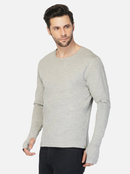 Appulse Men's Round Neck Long Sleeve Thumb Hole T-Shirt | Men | Premium Cotton | Activewear | Athleisure