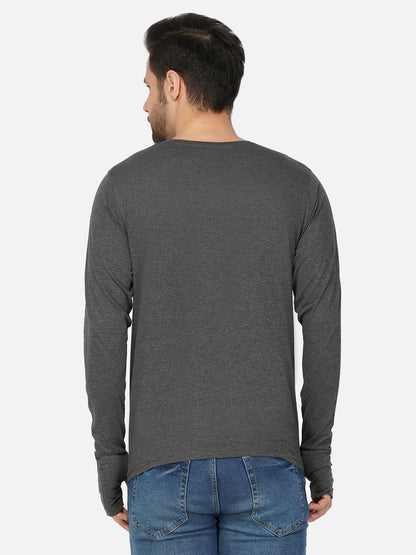 Appulse Men's Round Neck Long Sleeve Thumb Hole T-Shirt | Men | Premium Cotton | Activewear | Athleisure