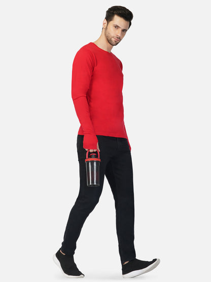 Appulse Men's Round Neck Long Sleeve Thumb Hole T-Shirt | Men | Premium Cotton | Activewear | Athleisure