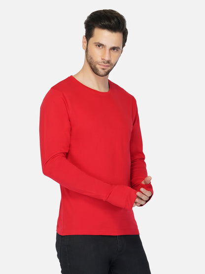 Appulse Men's Round Neck Long Sleeve Thumb Hole T-Shirt | Men | Premium Cotton | Activewear | Athleisure