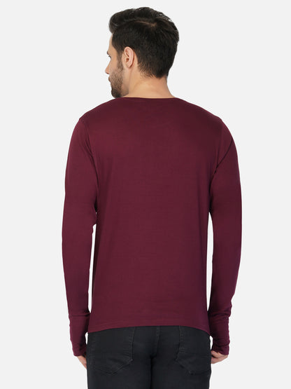 Appulse Men's Round Neck Long Sleeve Thumb Hole T-Shirt | Men | Premium Cotton | Activewear | Athleisure