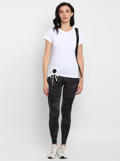Appulse Women's Round Neck T-Shirt with Bottom Knot | Women | Premium Cotton | Activewear | Athleisure