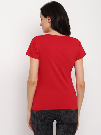 Appulse Women's Round Neck T-Shirt with Bottom Knot | Women | Premium Cotton | Activewear | Athleisure