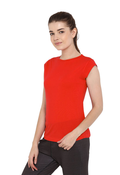 Appulse Women's Cap SleeveT-Shirt | Women | Premium Cotton | Activewear | Athleisure