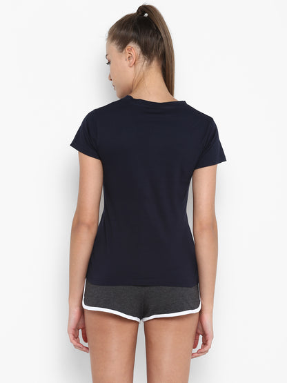 Appulse Women's Short Sleeve V Neck T-Shirt | Women | Premium Cotton | Activewear | Athleisure