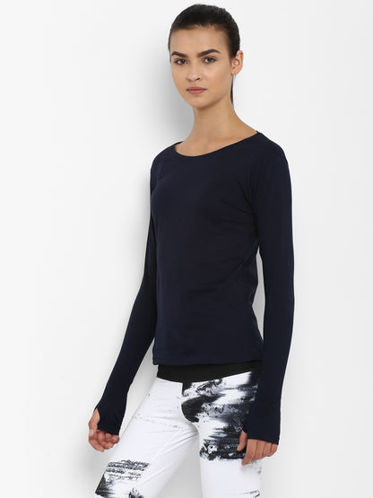 Appulse Women's Round Neck Long Sleeve Thumopen T-Shirt | Women | Premium Cotton | Activewear | Athleisure