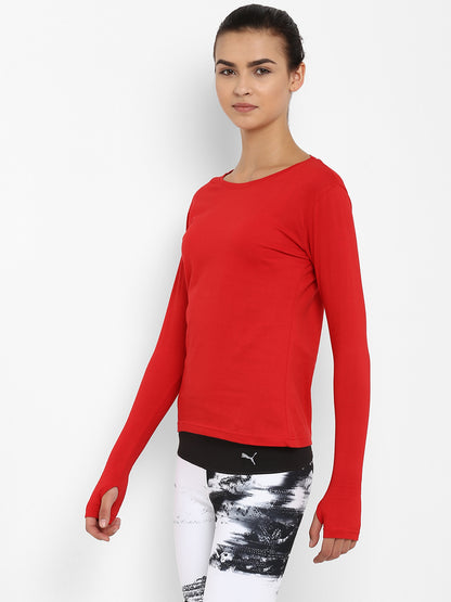 Appulse Women's Round Neck Long Sleeve Thumopen T-Shirt | Women | Premium Cotton | Activewear | Athleisure