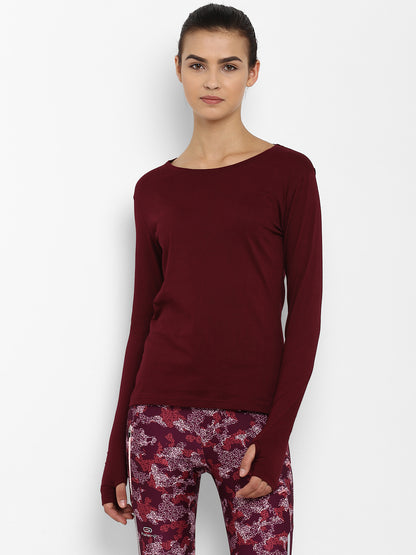 Appulse Women's Round Neck Long Sleeve Thumopen T-Shirt | Women | Premium Cotton | Activewear | Athleisure