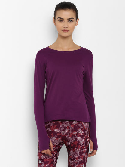 Appulse Women's Round Neck Long Sleeve Thumopen T-Shirt | Women | Premium Cotton | Activewear | Athleisure