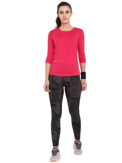 Appulse Women's 3/4th sleeve Round Neck T-Shirt | Women | Premium Cotton | Activewear | Athleisure