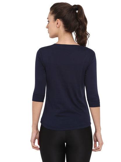 Appulse Women's 3/4th sleeve Round Neck T-Shirt | Women | Premium Cotton | Activewear | Athleisure