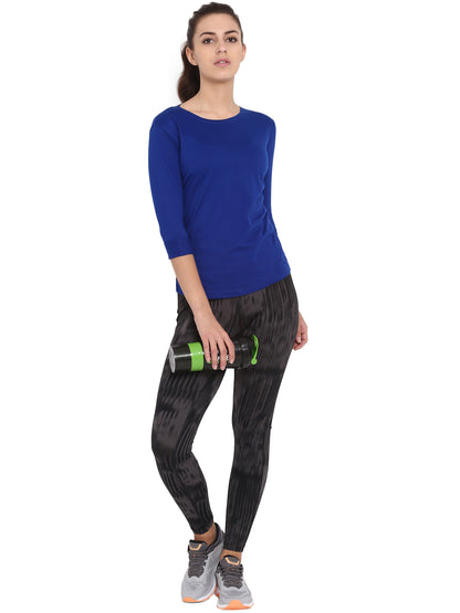 Appulse Women's 3/4th sleeve Round Neck T-Shirt | Women | Premium Cotton | Activewear | Athleisure