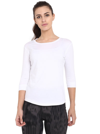 Appulse Women's 3/4th sleeve Round Neck T-Shirt | Women | Premium Cotton | Activewear | Athleisure