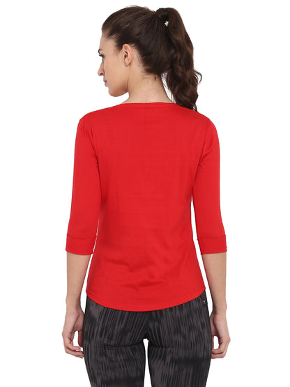 Appulse Women's 3/4th sleeve Round Neck T-Shirt | Women | Premium Cotton | Activewear | Athleisure