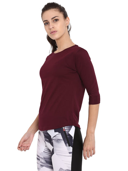 Appulse Women's 3/4th sleeve Round Neck T-Shirt | Women | Premium Cotton | Activewear | Athleisure