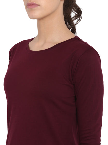 Appulse Women's 3/4th sleeve Round Neck T-Shirt | Women | Premium Cotton | Activewear | Athleisure
