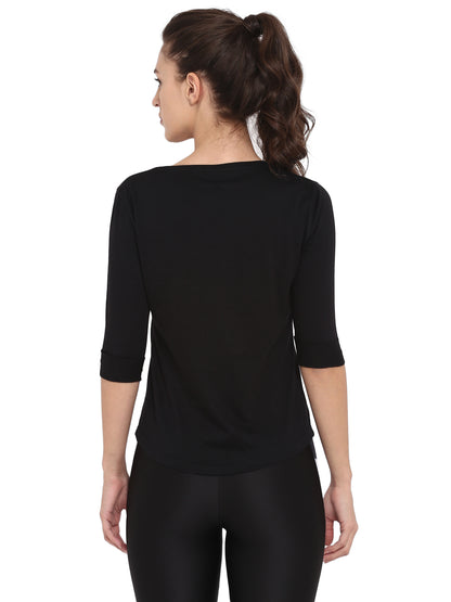 Appulse Women's 3/4th sleeve Round Neck T-Shirt | Women | Premium Cotton | Activewear | Athleisure