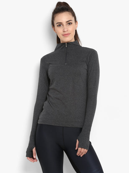 Appulse Women's Hi Neck Long Sleeve Thumb Hole T-Shirt | Women | Premium Cotton | Activewear | Athleisure