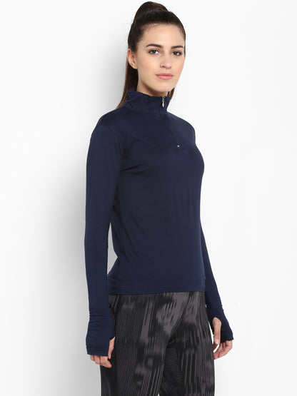 Appulse Women's Hi Neck Long Sleeve Thumb Hole T-Shirt | Women | Premium Cotton | Activewear | Athleisure